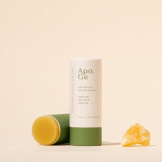 apo ge manuka honey botanical relief balm 50ml push up paper tube