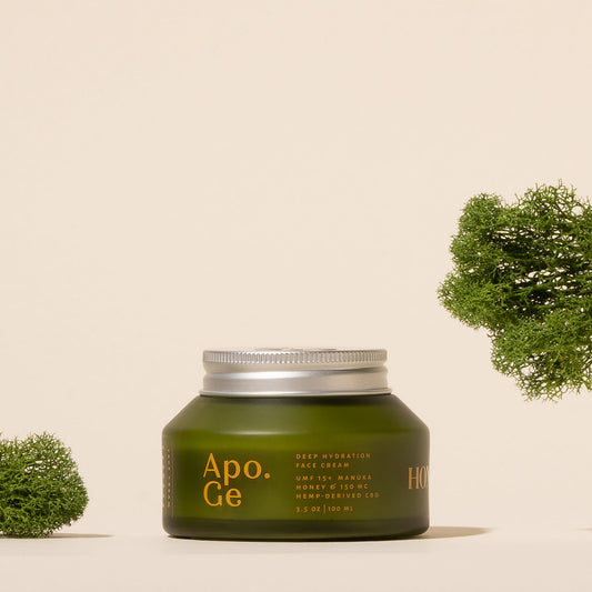 apo ge manuka honey skincare deep hydration face cream 100 ml glass jar 