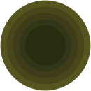 Green gradient circle graphic element. 